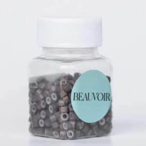 Beauvoir Hair Aluminum Silicone Beads Mocha (Med Brown)