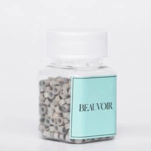 Beauvoir Hair Aluminum Silicone Lined Beads Vanilla Latte