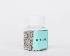 Beauvoir Hair Aluminum Silicone Lined Beads Vanilla Latte