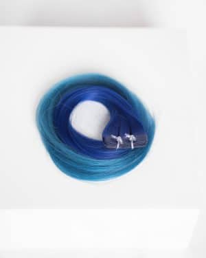Beauvoir Hair Tape-in 18" Pro Blend  #54/26 Vivid Ombre Royal Blue