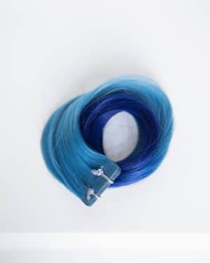 Beauvoir Hair Tape-in 18" (10 Pack) Pro Blend VIVIDS #54/12 Ombre Teal