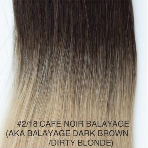 Beauvoir Hair K-Tip 16" Pro Blend #2/18 Cafe Noir Balayage