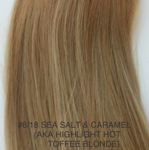 Beauvoir Hair Butterfly Weft 16" Pro Blend #6/18 Sea Salt & Caramel