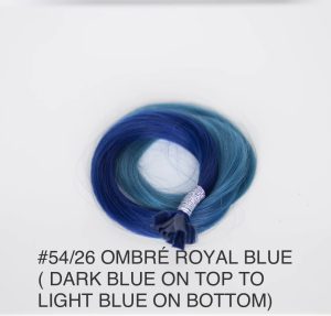 Beauvoir Hair K-Tip 16" Pro Blend #54/26 Vivid Ombre Royal Blue