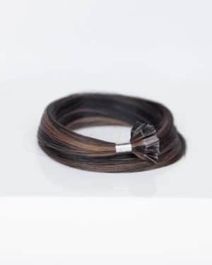 Beauvoir Hair K-Tip 16" Pro Blend #1B/2/6 Dark Chocolate Caramel